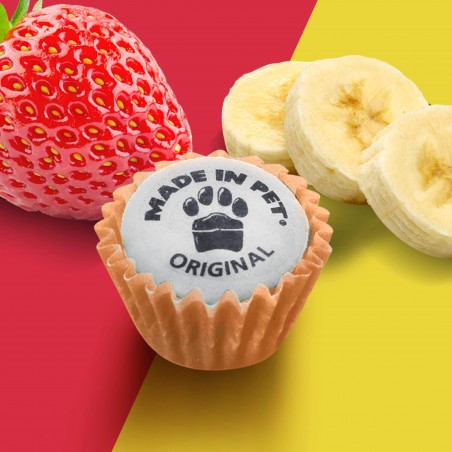 Mini cupcakes pour chiens - Banane/Fraise/Vanille